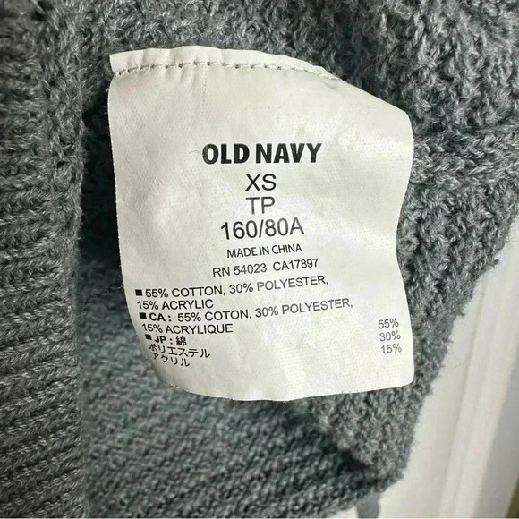 Old Navy Sweater Cable Knit Grey Size Extra Small - Picture 9 of 16
